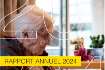 couverture du rapport annuel 2024 de la CNSA montrant une personne âgée